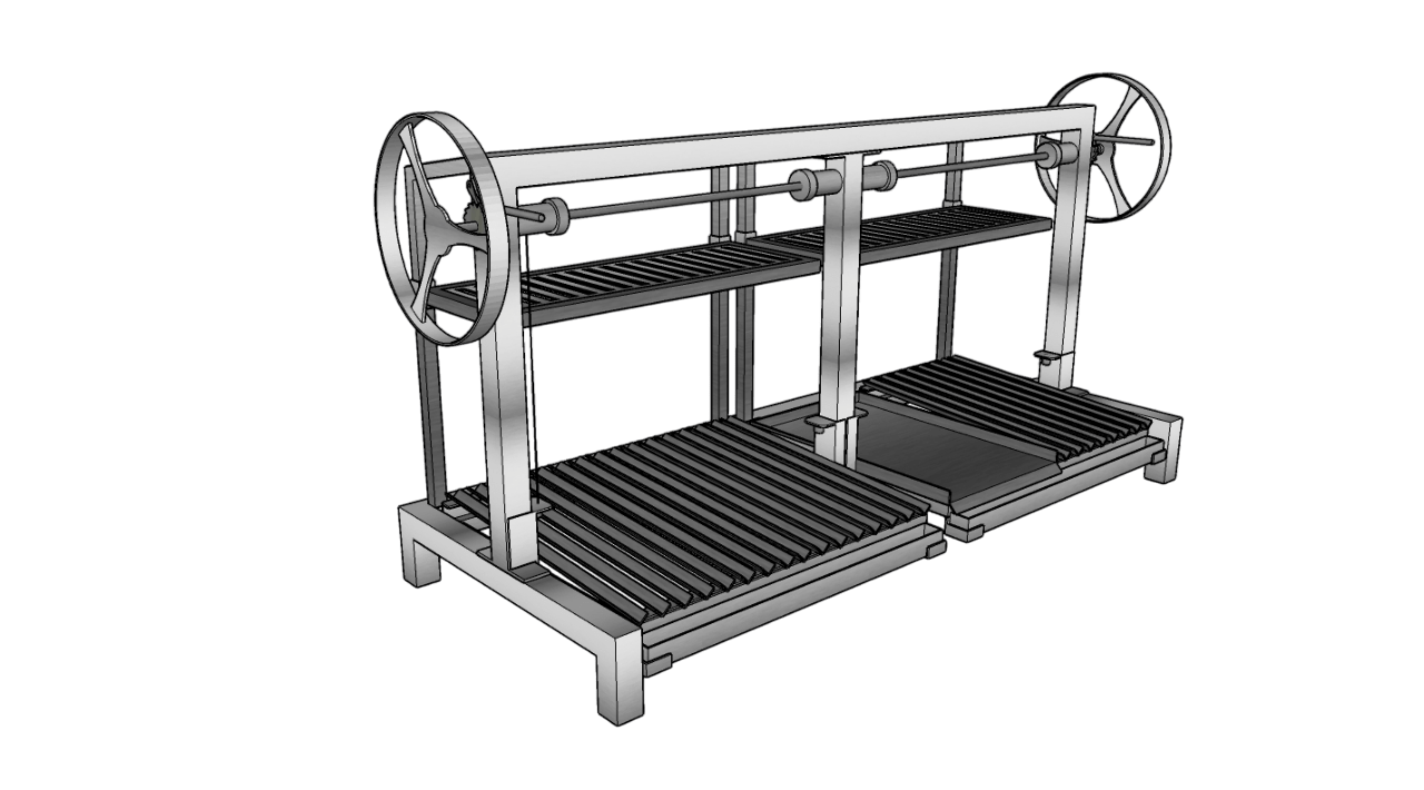 Asado Elevato - Two-level charcoal grill with precise height control