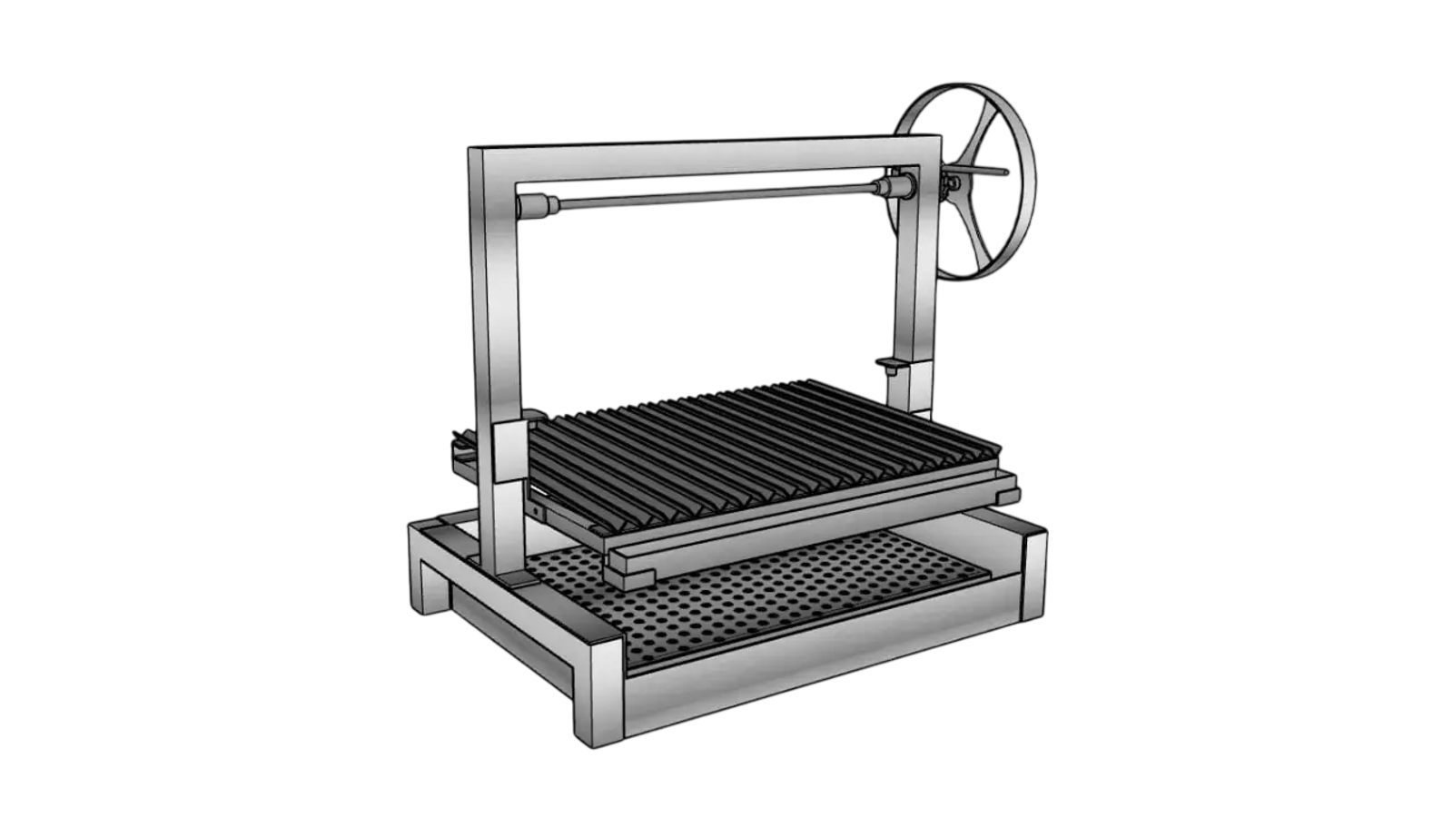Standard Asado Grill — Dual Coal System - Stationary parrilla with dual-coal plate technology